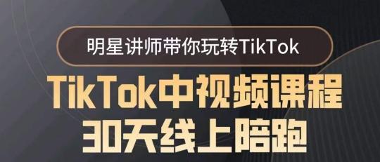 TikTok中视频课程30天线上陪跑，明星讲师带你玩转TikTok-随风资源网