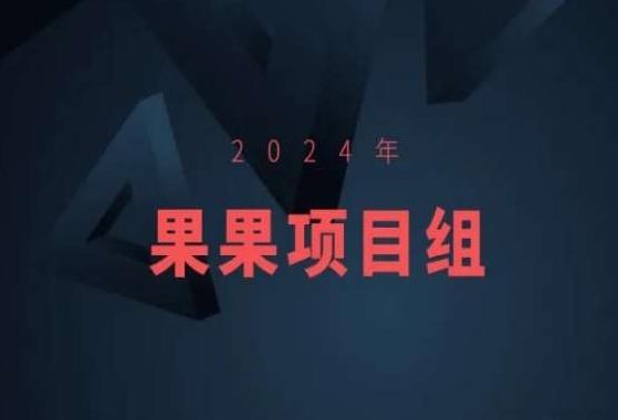 2024年果果项目组项目合集-果果最新项目-随风资源网