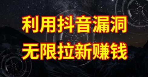 利用抖音链接漏洞，无限拉新赚钱【漏洞原理+操作流程】【揭秘】-随风资源网