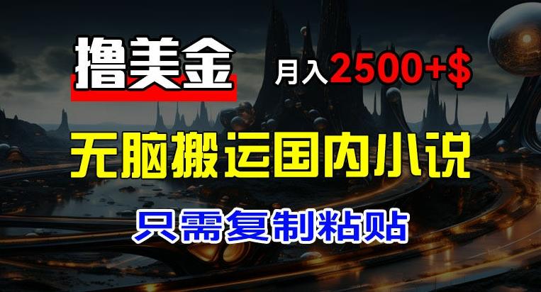 最新撸美金项目，搬运国内小说爽文，只需复制粘贴，稿费月入2500+美金，新手也能快速上手【揭秘】-随风资源网