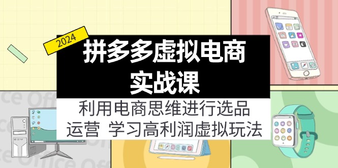 拼多多虚拟电商实战课：虚拟资源选品+运营，高利润虚拟玩法(更新14节-随风资源网