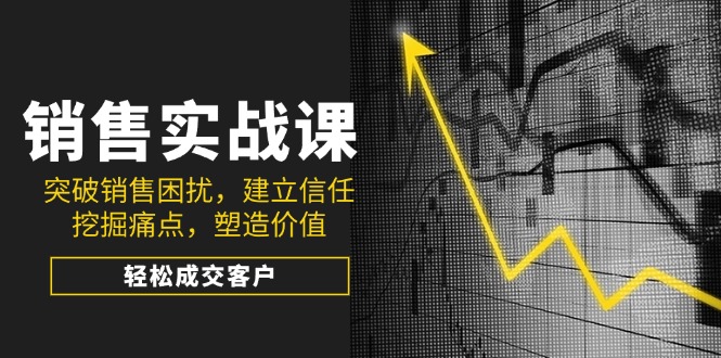 销售实战课，突破销售困扰，建立信任，挖掘痛点，塑造价值，轻松成交客户-随风资源网