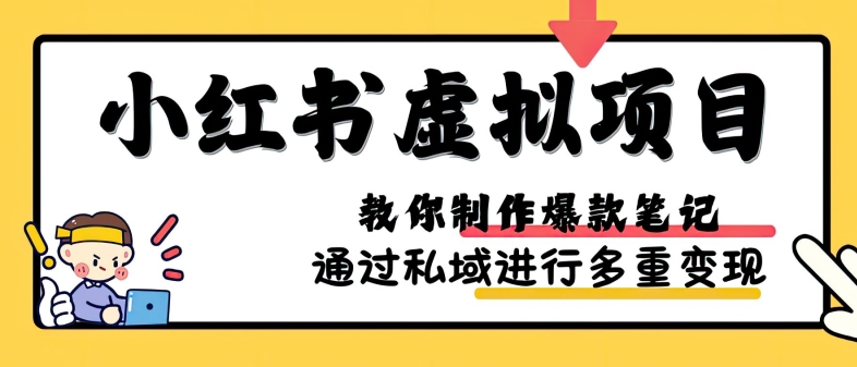 小红书虚拟项目实战，爆款笔记制作，矩阵放大玩法分享-随风资源网