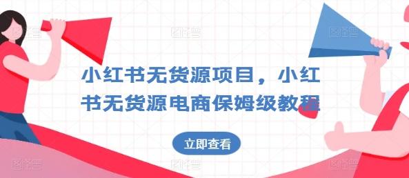小红书无货源项目，小红书无货源电商保姆级教程【揭秘】-随风资源网
