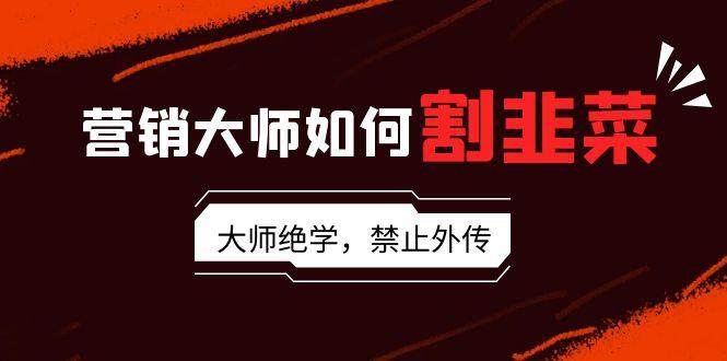 营销大师如何割韭菜：流量大师/讲故事大师/话术大师/卖货大师/成交大师/…-随风资源网