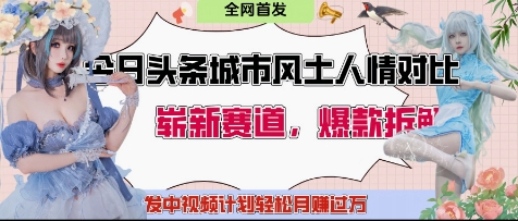 今日头条城市人文对比赛道，制造对立让粉丝站队，引发共鸣及自豪感，发中视频计划轻松月入过1W-随风资源网