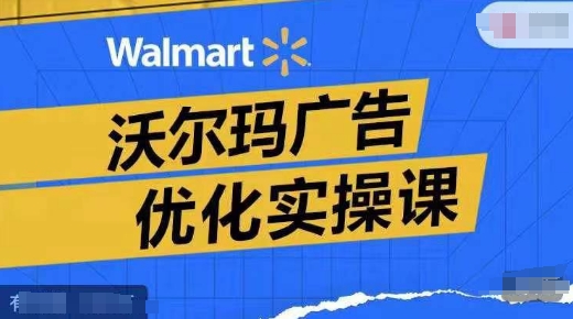 沃尔玛广告优化实操课，广告报告实操讲解，广告如何提高转化和ROAS等-随风资源网