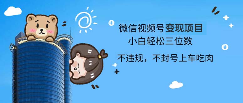 2024最新微信视频号变现项目，小白轻松月入四位数-随风资源网