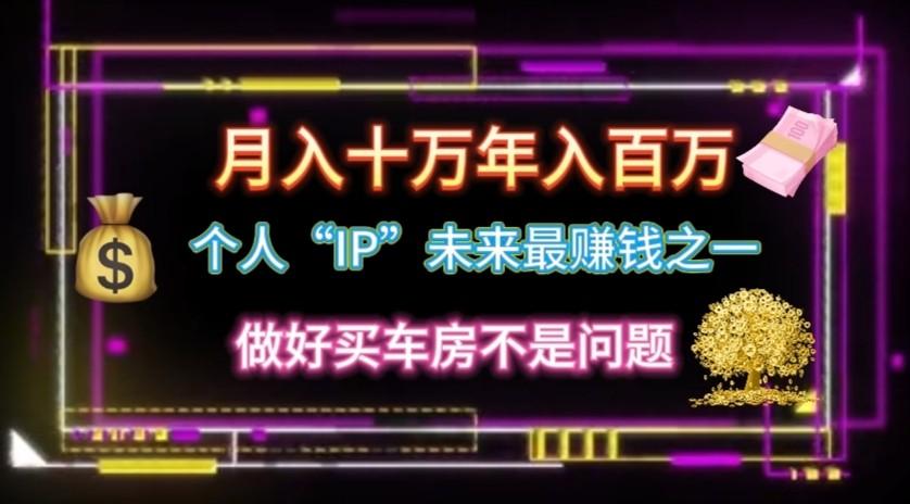 个人“ip”月入10w，年入100w-随风资源网