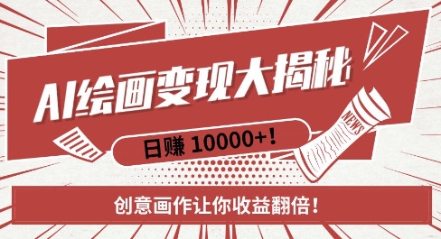 AI梦境绘画致富秘籍，复制粘贴，新手也能快速掌握，创意画作让你收益翻倍-随风资源网