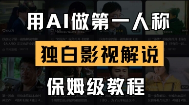 用AI做第一人称独白影视解说，手把手教学，保姆级教程-随风资源网