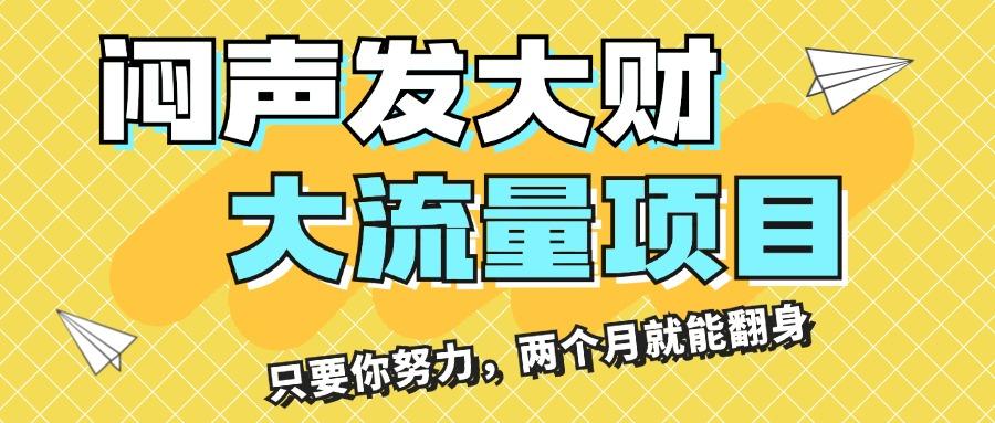 闷声发大财，大流量项目，月收益过3万，只要你努力，两个月就能翻身-随风资源网
