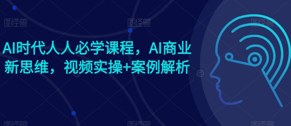 AI时代人人必学课程，AI商业新思维，视频实操+案例解析【赠AI商业爆款案例】-随风资源网