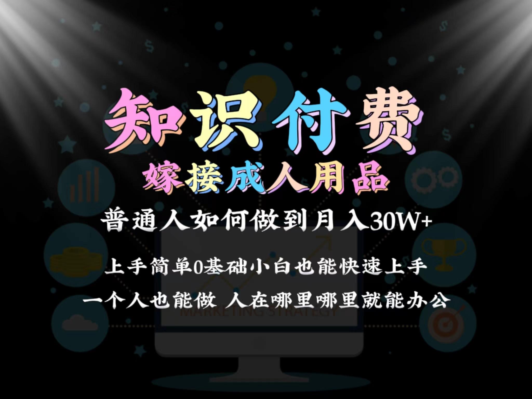 2024普通人做知识付费结合成人用品如何实现单月变现30w 保姆教学1.0-随风资源网