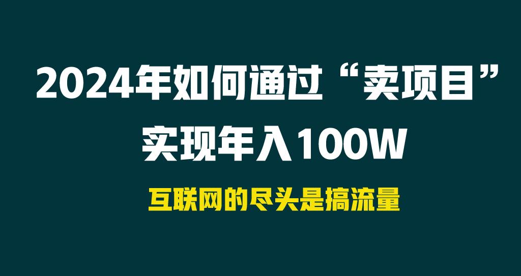 2024年如何通过“卖项目”实现年入100W-随风资源网