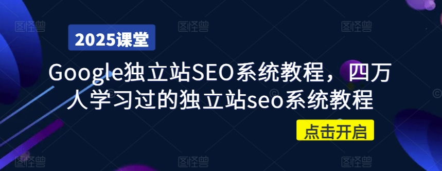 Google独立站SEO系统教程，四万人学习过的独立站seo系统教程-随风资源网