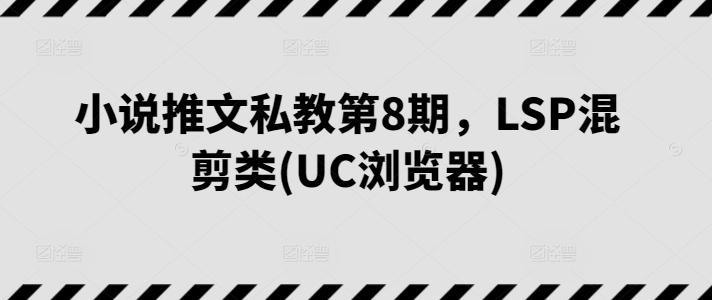 小说推文私教第8期，LSP混剪类(UC浏览器)-随风资源网