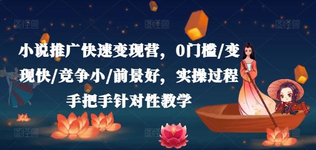 小说推广快速变现营，0门槛/变现快/竞争小/前景好，实操过程手把手针对性教学-随风资源网