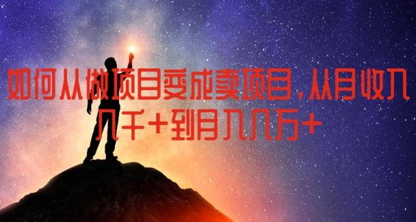 如何从做项目变成卖项目，从月收入几千到月入几万【揭秘】-随风资源网