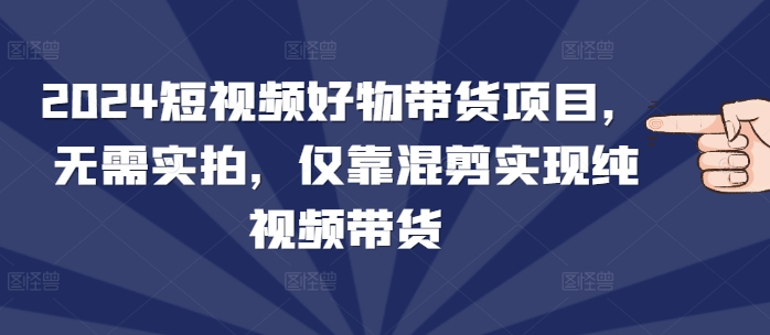 2024短视频好物带货项目，无需实拍，仅靠混剪实现纯视频带货-随风资源网