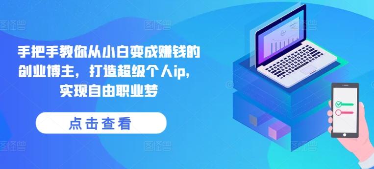 手把手教你从小白变成赚钱的创业博主，打造超级个人ip，实现自由职业梦-随风资源网