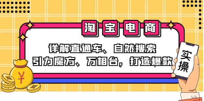 2024淘宝电商课程：详解直通车、自然搜索、引力魔方、万相台，打造爆款-随风资源网