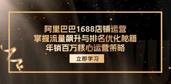 阿里巴巴1688店铺运营，掌握流量飙升与排名优化秘籍 年销百万核心运营策略-随风资源网