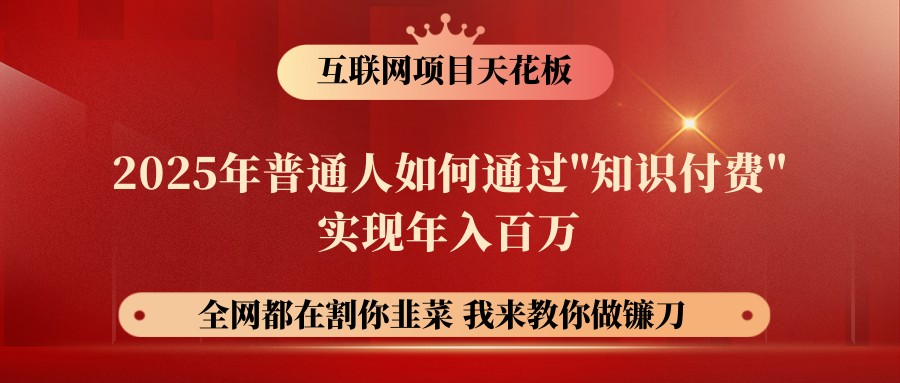 网创项目终点站-镰刀训练营超级IP合伙人，25年普通人如何通过“知识付费”年入百万-随风资源网