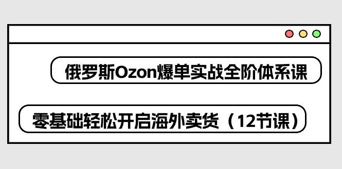 俄罗斯 Ozon-爆单实战全阶体系课，零基础轻松开启海外卖货(12节课-随风资源网