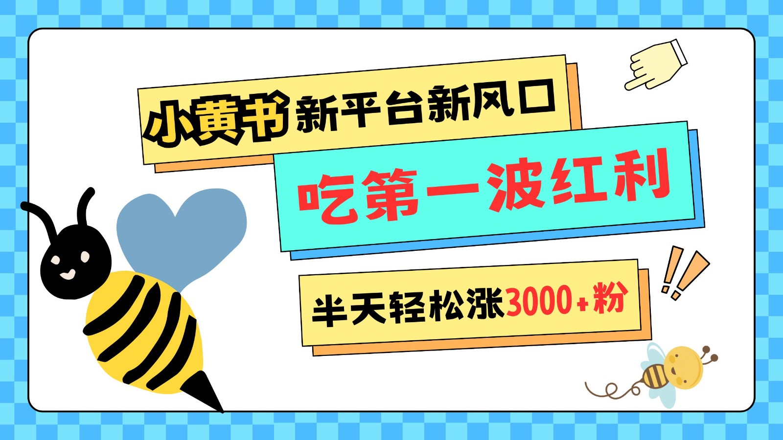 小黄书重磅来袭，新平台新风口，管理宽松，半天轻松涨3000粉，第一波红利等你来吃-随风资源网