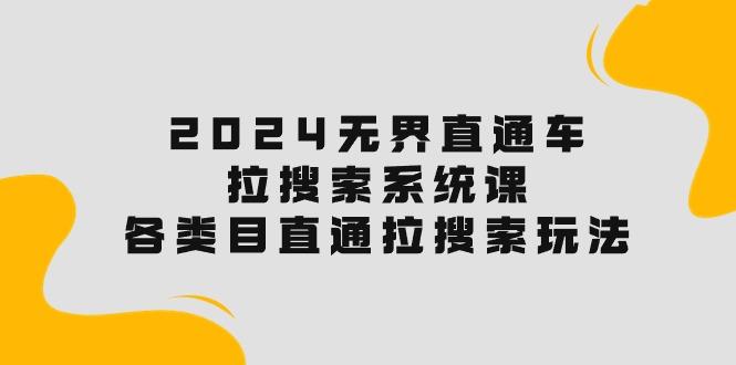 2024无界直通车·拉搜索系统课：各类目直通车 拉搜索玩法！-随风资源网