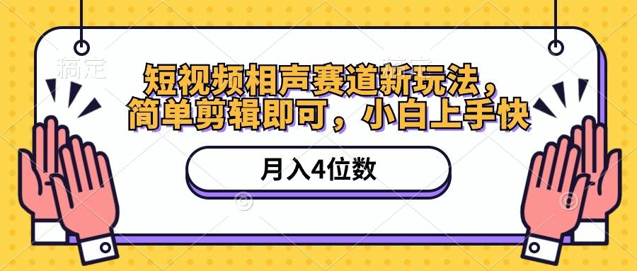 短视频相声赛道新玩法，简单剪辑即可，月入四位数(附软件+素材-随风资源网