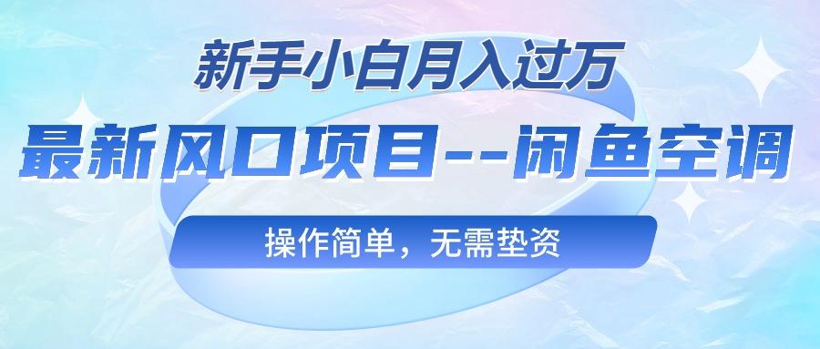 最新风口项目—闲鱼空调，新手小白月入过万，操作简单，无需垫资-随风资源网
