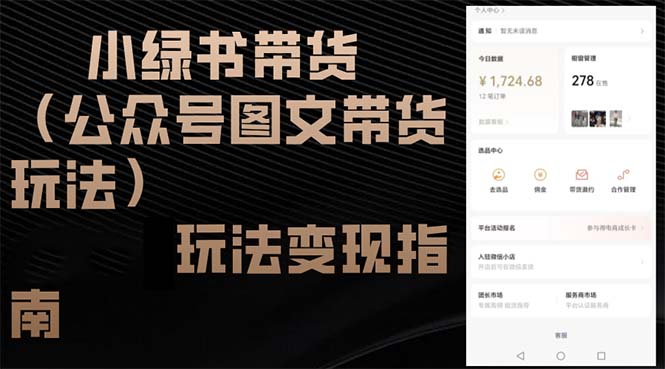 小绿书带货(公众号图文带货玩法-随风资源网