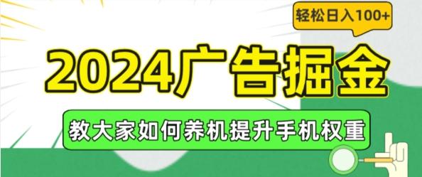 2024广告掘金，教大家如何养机提升手机权重，轻松日入100+【揭秘】-随风资源网