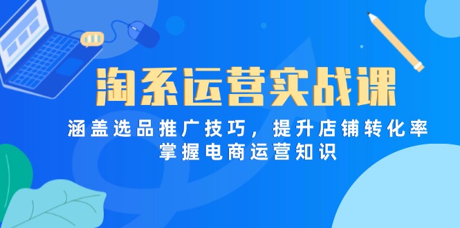 淘系运营实战课，涵盖选品推广技巧，提升店铺转化率，掌握电商运营知识-随风资源网