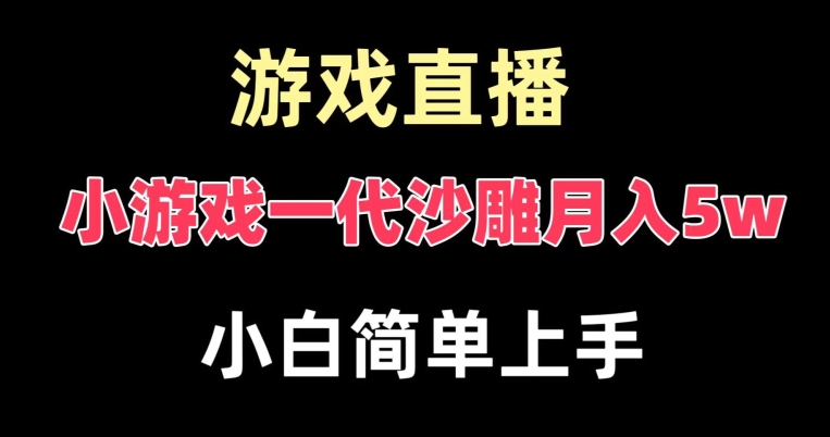 玩小游戏一代沙雕月入5w，爆裂变现，快速拿结果，高级保姆式教学【揭秘】-随风资源网