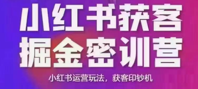 小红书获客掘金线下课，录音+ppt照片，小红书运营玩法，获客印钞机-随风资源网