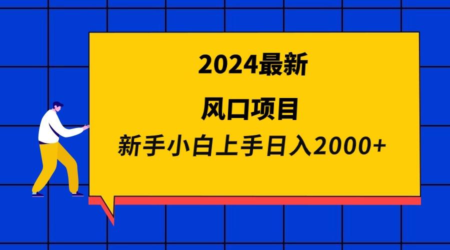 (9483期)2024最新风口项目 新手小白日入2000+-随风资源网