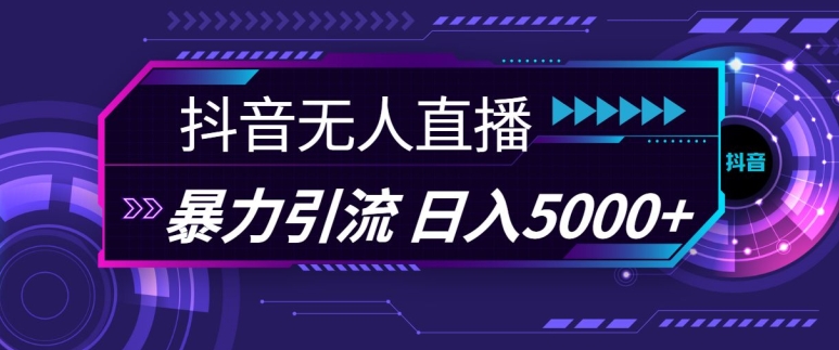 抖音快手视频号全平台通用无人直播引流法，利用图片模板和语音话术，暴力日引流100+创业粉【揭秘】-随风资源网