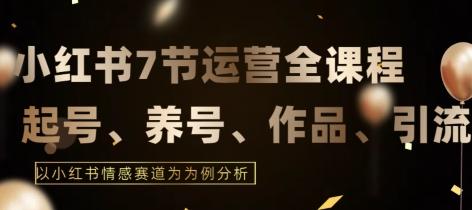 7节小红书运营实战全教程，结合最新情感赛道，打通小红书运营全流程【揭秘】-随风资源网
