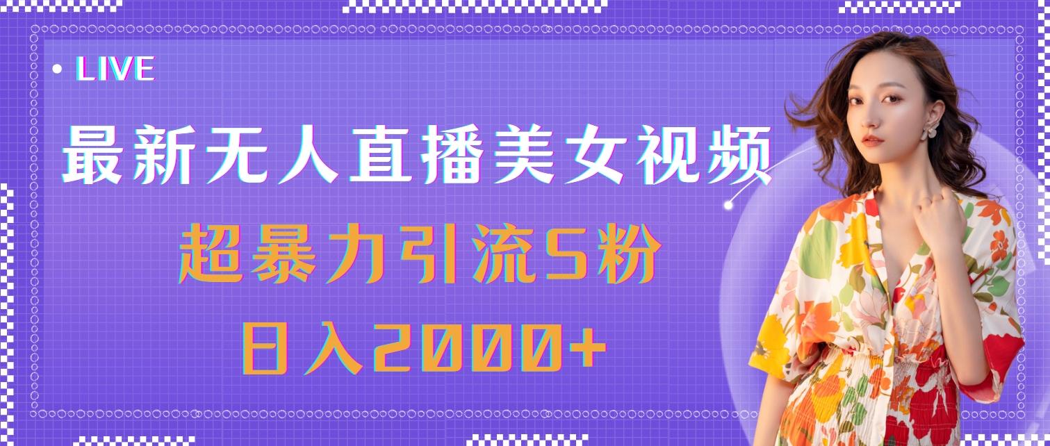 最新无人直播美女视频，超暴力引流S粉日入2000+-随风资源网