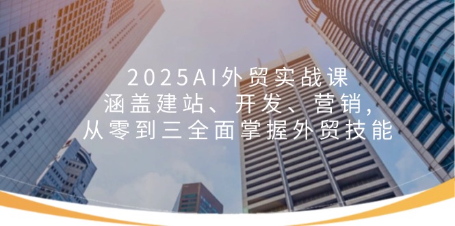 2025AI外贸实战课：涵盖建站、开发、营销, 从零到三全面掌握外贸技能-随风资源网