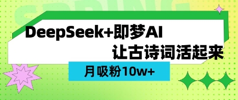 用DeepSeek做AI 古诗词视频，涨粉 10W+(保姆级教程)-随风资源网