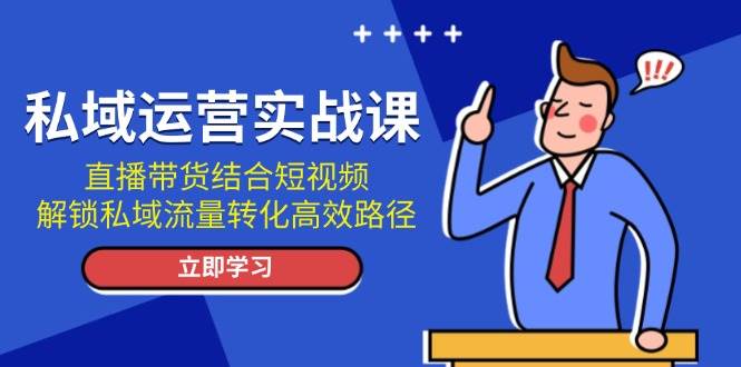 私域运营实战课：直播带货结合短视频，解锁私域流量转化高效路径-随风资源网