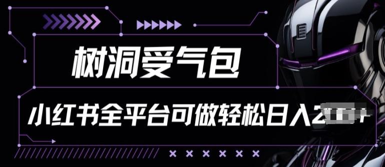 小红书等全平台树洞受气包项目，轻松日入一两张【揭秘】-随风资源网