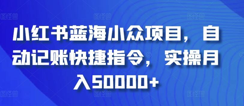 小红书蓝海小众项目，自动记账快捷指令，实操月入50000+【揭秘】-随风资源网