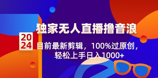 2024独家无人直播撸音浪，目前最新剪辑，100%过原创，轻松上手日入1000+-随风资源网