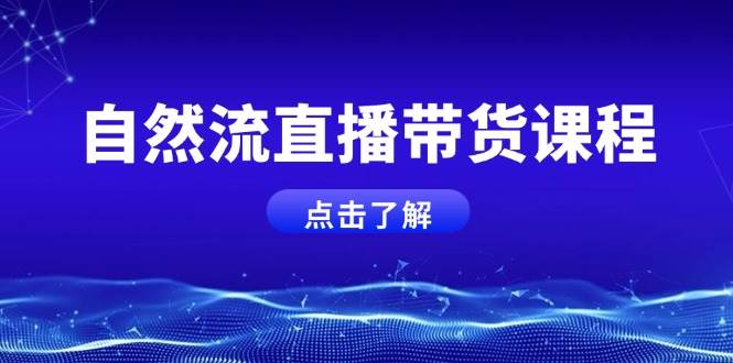 自然流直播带货课程，结合微付费起号，打造运营主播，提升个人能力-随风资源网
