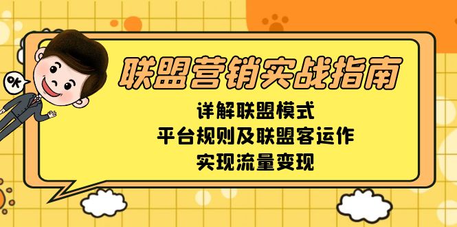 联盟营销实战指南，详解联盟模式、平台规则及联盟客运作，实现流量变现-随风资源网